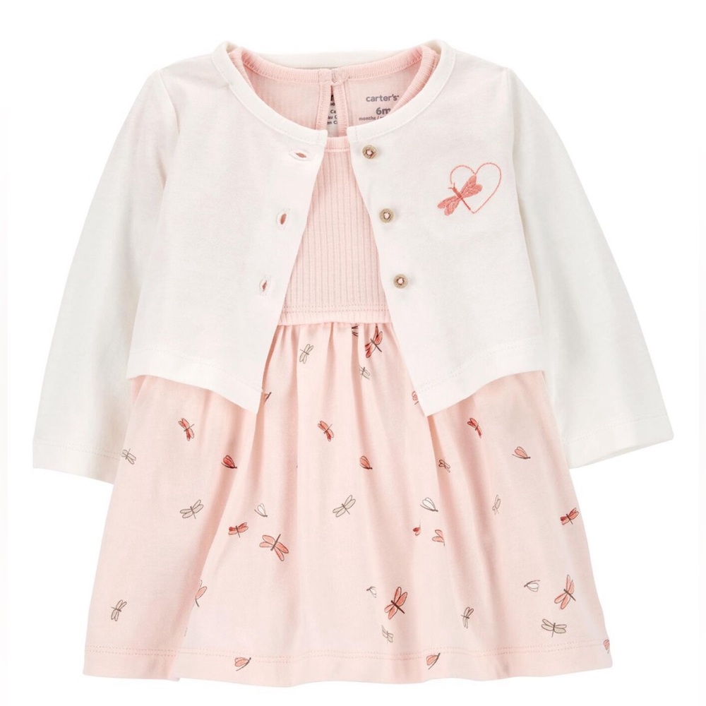 NWT Carter’s Pink 2-piece Dress and Sweater